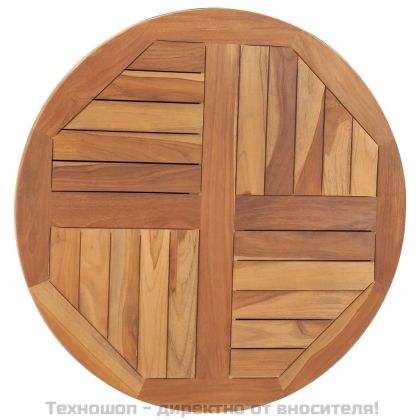 Плот за маса, тиково дърво масив, кръгъл, 2,5 см, 70 см