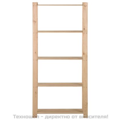 5-етажен стелаж, 80x28,5x170 см, бор масив