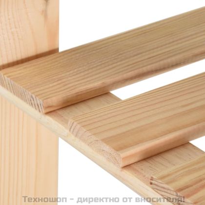 5-етажен стелаж, 80x28,5x170 см, бор масив