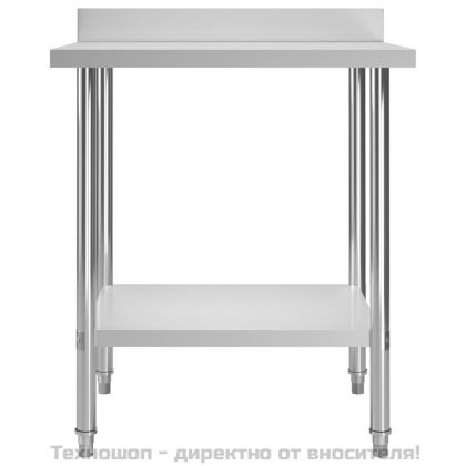Кухненска работна маса с панел 80x60x93 см неръждаема стомана