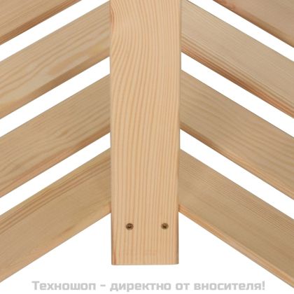 5-етажен ъглов стелаж, 82,5x82,5x170 см, бор масив