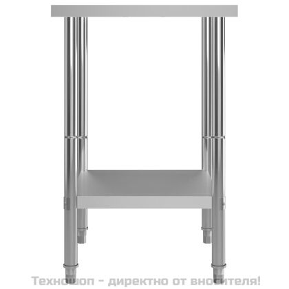 Кухненска работна маса, 60x60x85 см, неръждаема стомана