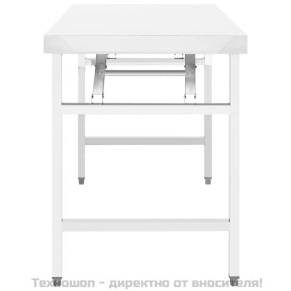 Кухненска сгъваема работна маса 85x60x80 см неръждаема стомана