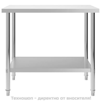 Кухненска работна маса, 100x60x85 см, неръждаема стомана