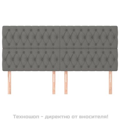 Табла за легло, тъмносива, 180x7x118/128 см, плат