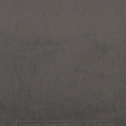 Табла за легло, тъмносива, 160x7x118/128 см, кадифе