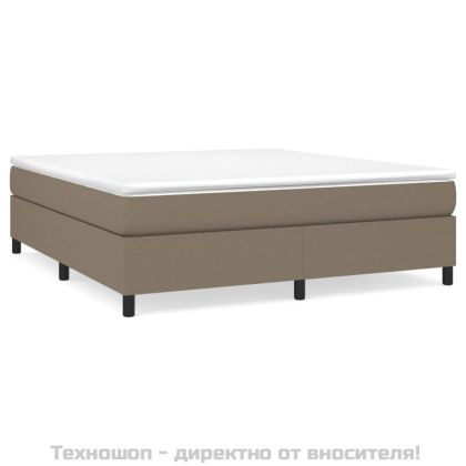 Рамка за легло с пружини, таупе, 160x200 см плат