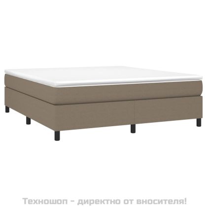 Рамка за легло с пружини, таупе, 160x200 см плат