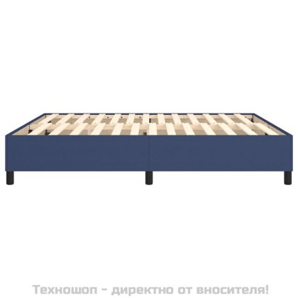 Рамка за легло с пружини, синя, 160x200 см, плат