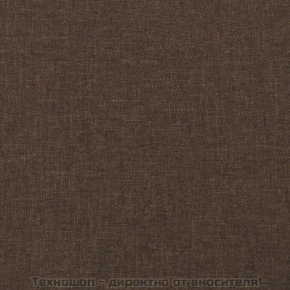 Рамка за легло с пружини, тъмнокафява, 140x190 см, плат