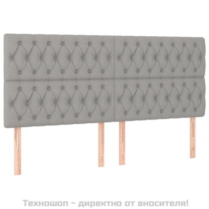 Боксспринг легло с матрак, светлосиво, 180x200 см, плат