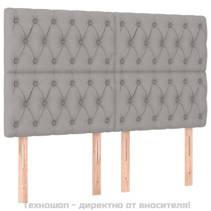 Боксспринг легло с матрак, светлосиво, 160x200 см, плат