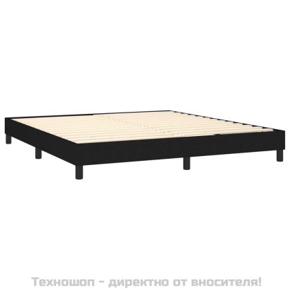 Боксспринг легло с матрак, черно, 160x200 см, плат