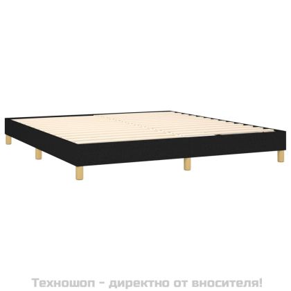 Боксспринг легло с матрак, черно, 180x200 см, плат