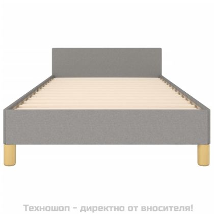 Рамка за легло без матрак, светлосива, 90x200 см, плат