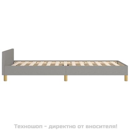 Рамка за легло без матрак, светлосива, 90x200 см, плат