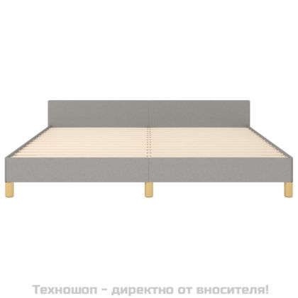 Рамка за легло без матрак, светлосива, 160x200 см, плат