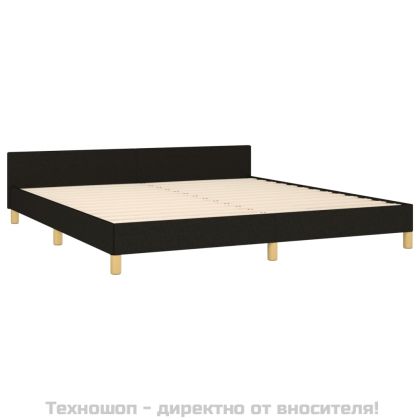 Рамка за легло без матрак, черна, 160x200 см, плат