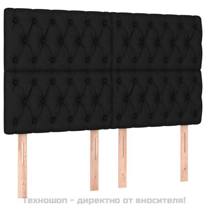 Рамка за легло без матрак, черна, 160x200 см, плат