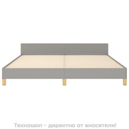 Рамка за легло без матрак, светлосива, 180x200 см, плат