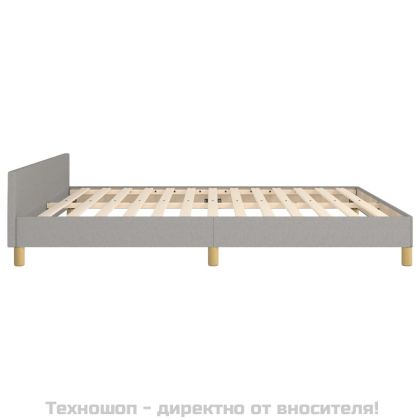 Рамка за легло без матрак, светлосива, 180x200 см, плат