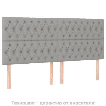 Рамка за легло без матрак, светлосива, 180x200 см, плат