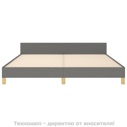 Рамка за легло без матрак, тъмносива, 180x200 см, плат