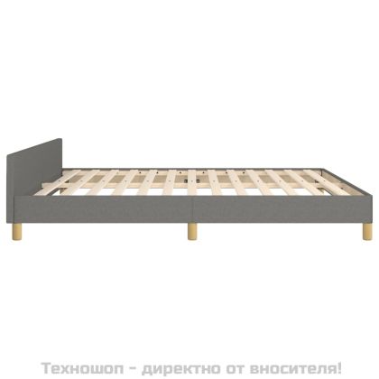 Рамка за легло без матрак, тъмносива, 180x200 см, плат