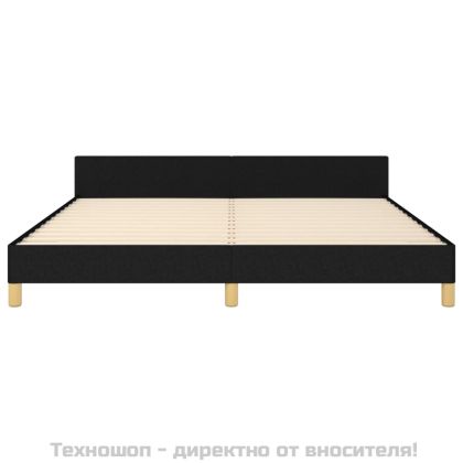 Рамка за легло без матрак, черна, 180x200 см, плат