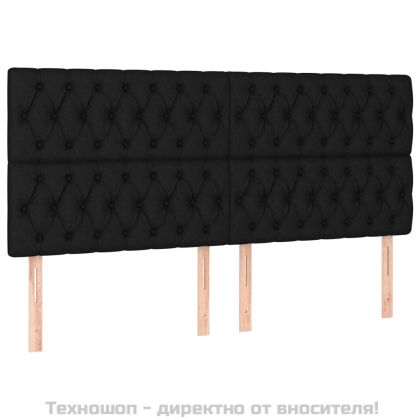 Рамка за легло без матрак, черна, 180x200 см, плат