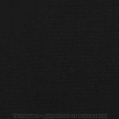 Рамка за легло с табла, черна, 200x200 см плат