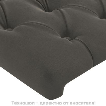 Рамка за легло без матрак, тъмносива, 120x200 см, кадифе