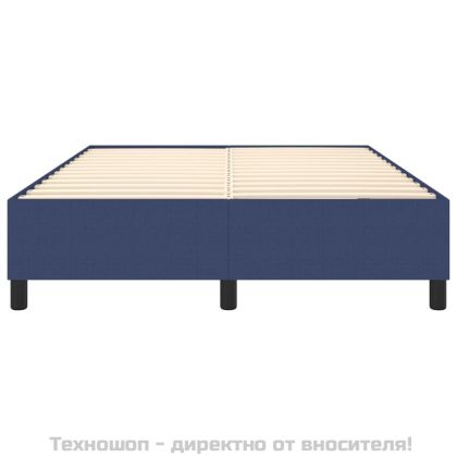 Рамка за легло с пружини, синя, 140x190 см, плат