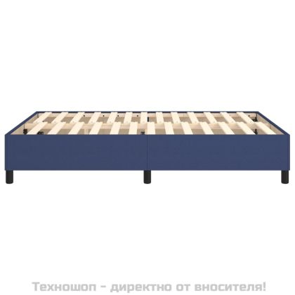 Рамка за легло с пружини, синя, 140x190 см, плат