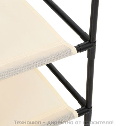 Шкаф за съхранение с 6 чекмеджета, 55x29x55 см, кремав, стомана