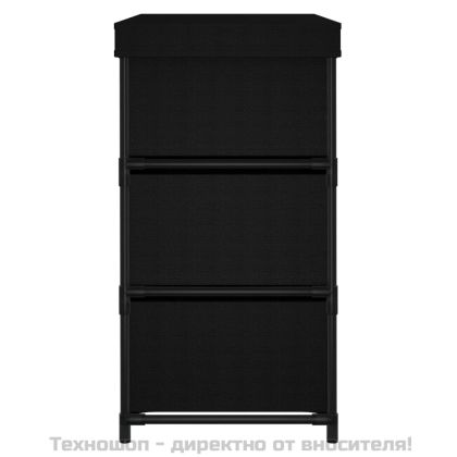 Шкаф за съхранение с 6 чекмеджета, 55x29x55 см, черна стомана