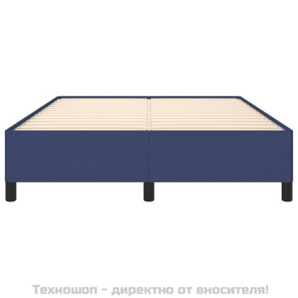 Рамка за легло без матрак, синя, 140x190 см, плат
