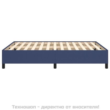 Рамка за легло без матрак, синя, 140x190 см, плат