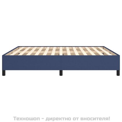 Рамка за легло без матрак, синя, 160x200 см, плат