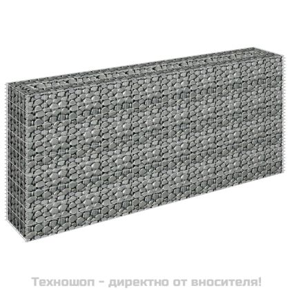 Габион повдигната леха, поцинкована стомана, 180x30x90 см