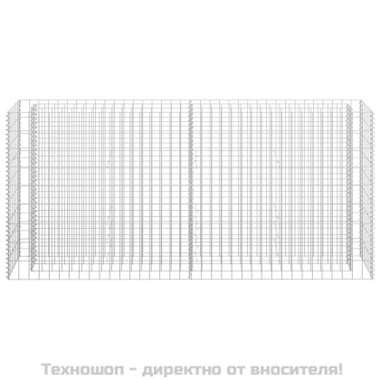 Габион повдигната леха, поцинкована стомана, 180x30x90 см