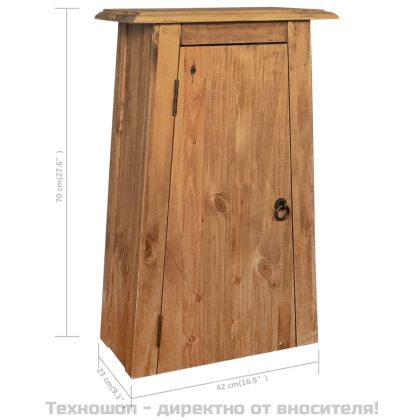 Комплект за баня 5 части масивна борова дървесина