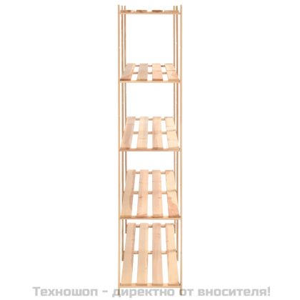 5-етажен стелаж, 170x38x170 см, бор масив, 500 кг