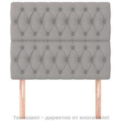 Табла за легло, светло сива, 100x7x118/128 см, плат