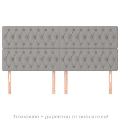 Табла за легло, светло сива, 200x7x118/128 см, плат