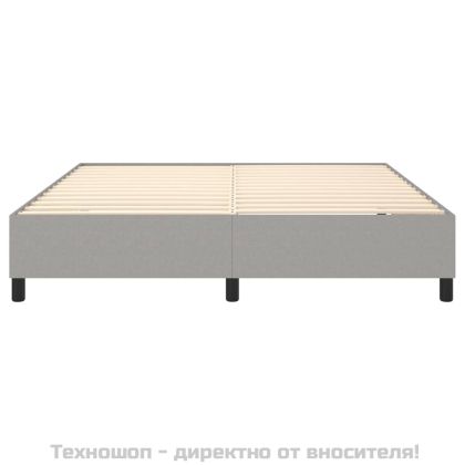 Рамка за легло с пружини, светлосива, 180x200 см, плат