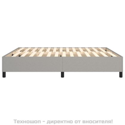 Рамка за легло с пружини, светлосива, 180x200 см, плат