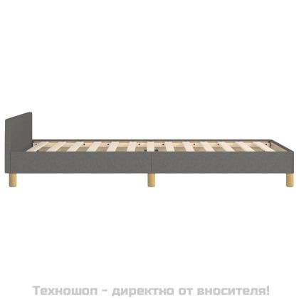 Рамка за легло без матрак, тъмносива, 90x200 см, плат