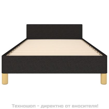 Рамка за легло без матрак, Черно, 90x200 см, плат