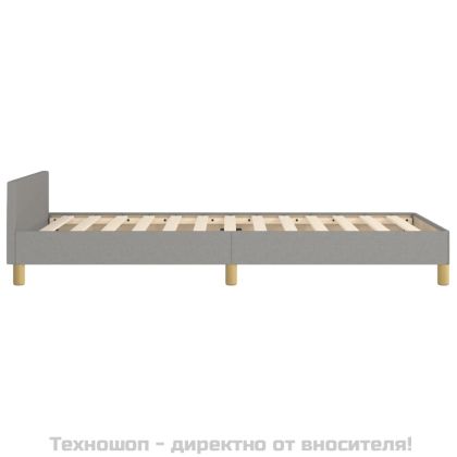 Рамка за легло без матрак, светлосива, 100x200 см, плат